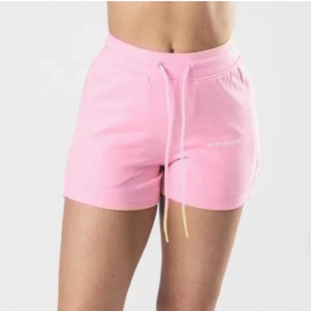 NWT ALPHALETE WOMEN’S CORE SHORTS SOFT PINK VARIOUS SIZES SMALL MEDIUM & LARGE